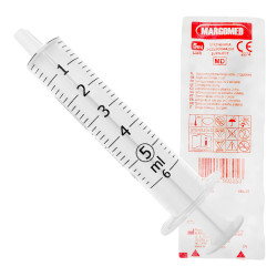 Strzykawka 5ml luer dwuczęściowa LuxInject Margomed 100szt 20op