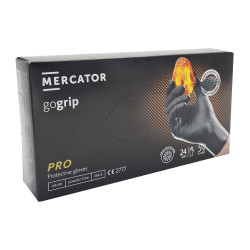 Rękawiczki nitrylowe M czarne Mercator Gogrip 50szt karton 10op