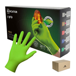 Rękawiczki nitrylowe XL zielone Mercator Gogrip green 50szt karton 10op