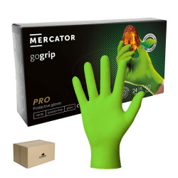 Rękawiczki nitrylowe L zielone Mercator Gogrip green 50szt karton 10op