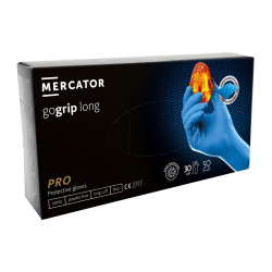 Rękawiczki nitrylowe L niebieskie Mercator Gogrip Long 50szt