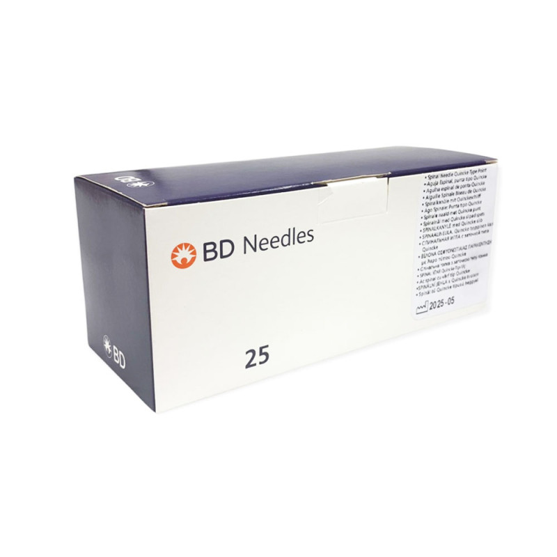 Igły do punkcji lędźwiowej 90mm x 0,7mm 22G BD Quincke Spinal Needle 25szt