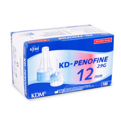 Igły do pen&oacute;w insulinowych 29G 12mm x 0,33mm KDM KD-Penofine 100szt