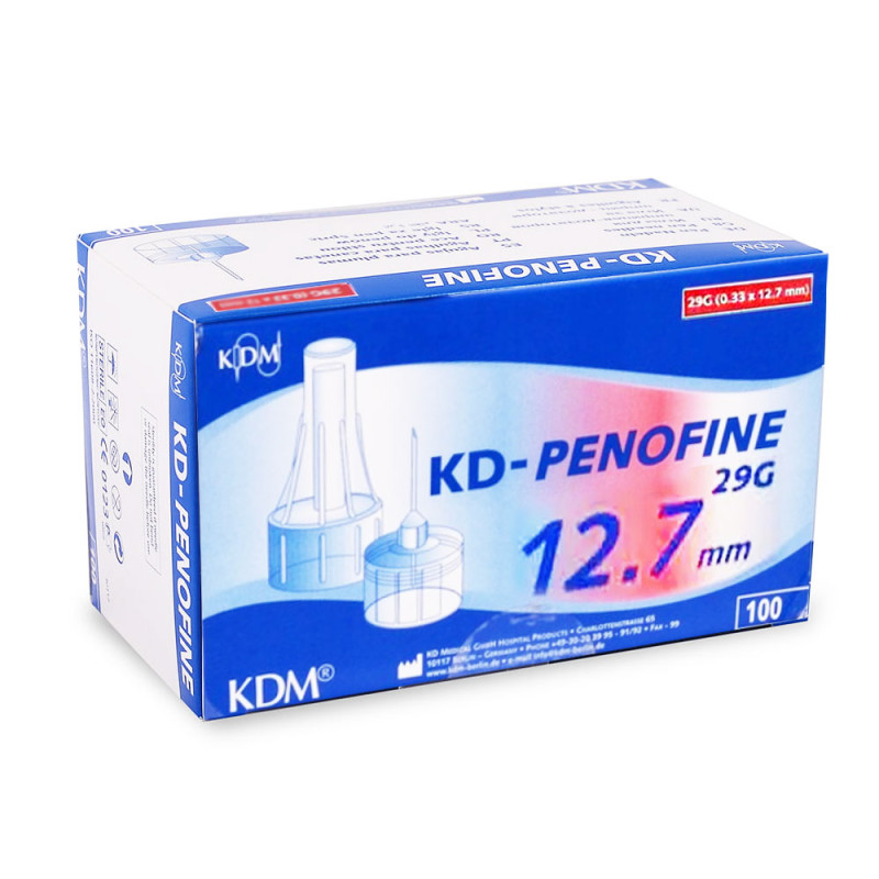 Igły do pen&oacute;w insulinowych 29G 12,7mm x 0,33mm KDM KD-Penofine 100szt