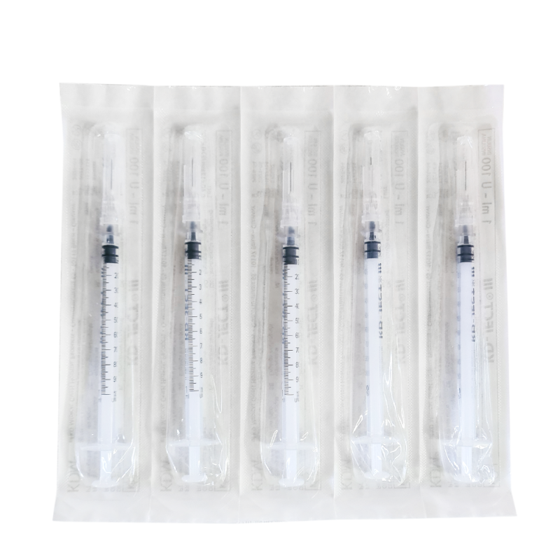 Strzykawka insulinowa z wymienną igłą 1ml U-100 G27 (0,40X12) KD-JECT III 100szt