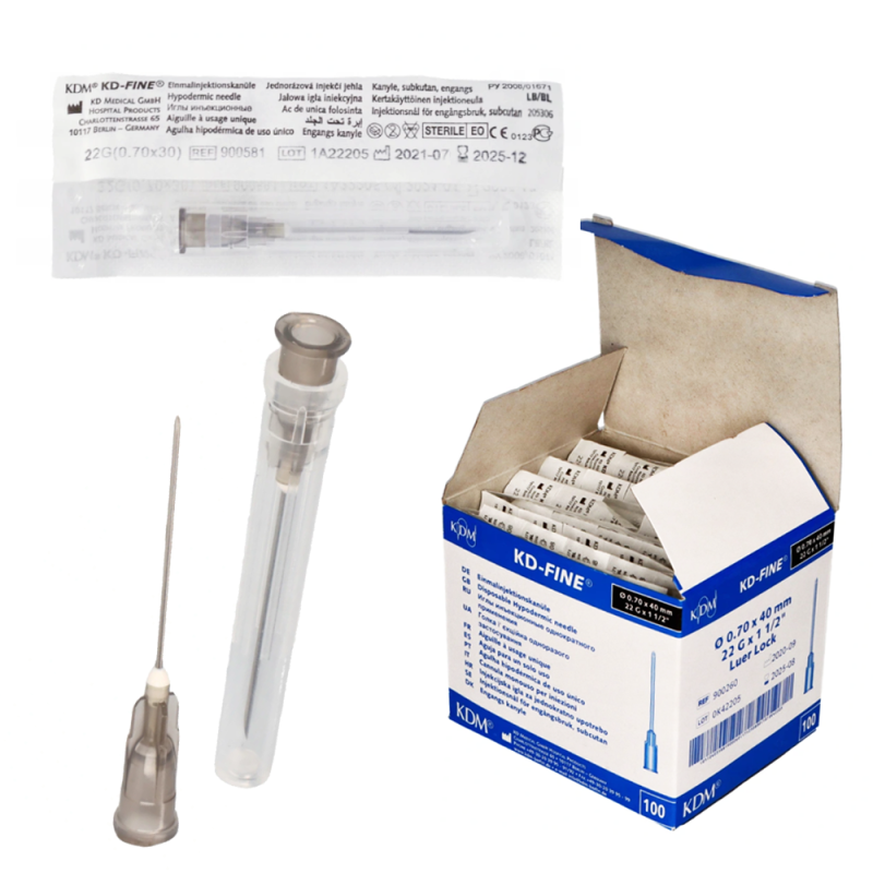 Igły iniekcyjne 27G 0,4mm x 40mm KDM KD-Fine 100szt