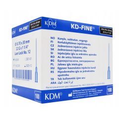 Igły iniekcyjne 23G 0,6mm x 60mm KDM KD-Fine 50szt
