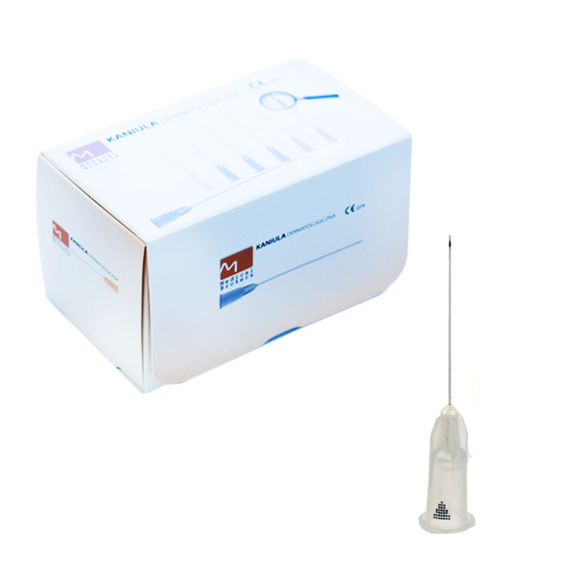 Kaniula dermatologiczna 27G 0,4mm x 25mm MB z igłą ostrą pilotującą 10szt