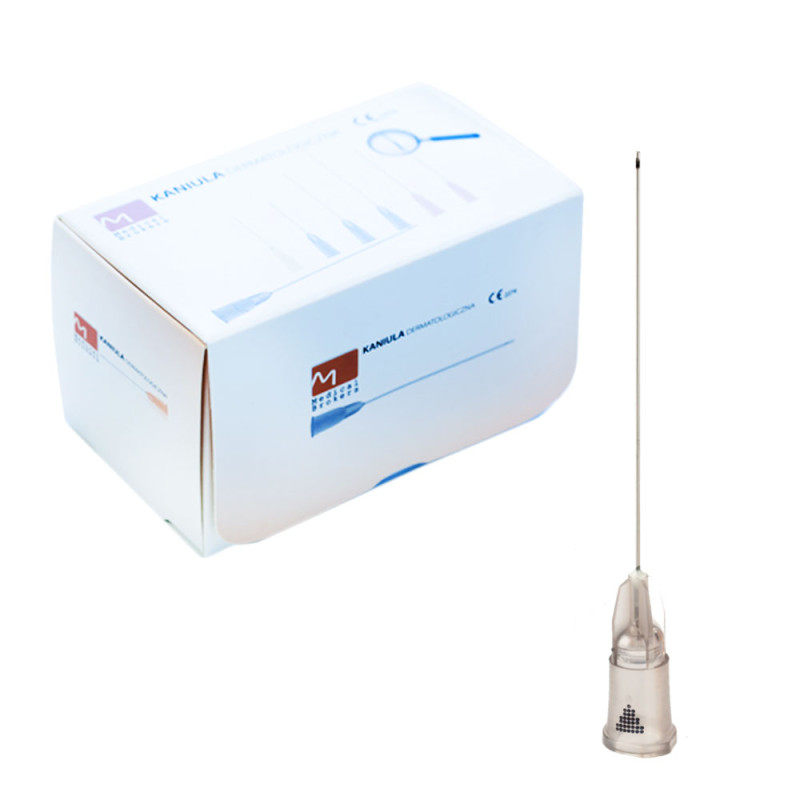 Kaniula dermatologiczna 27G 0,4mm x 40mm MB z igłą ostrą pilotującą 10szt