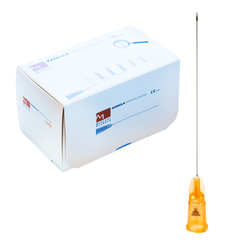 Kaniula dermatologiczna 25G 0,5mm x 50mm MB z igłą ostrą pilotującą 10szt