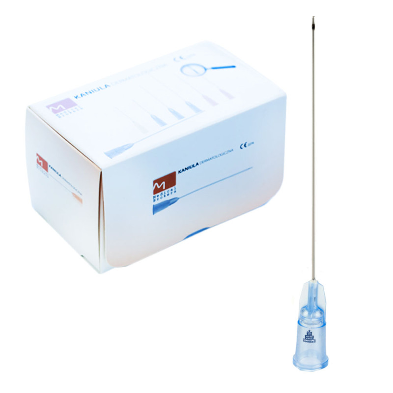 Kaniula dermatologiczna 23G 0,6mm x 50mm MB z igłą ostrą pilotującą 10szt
