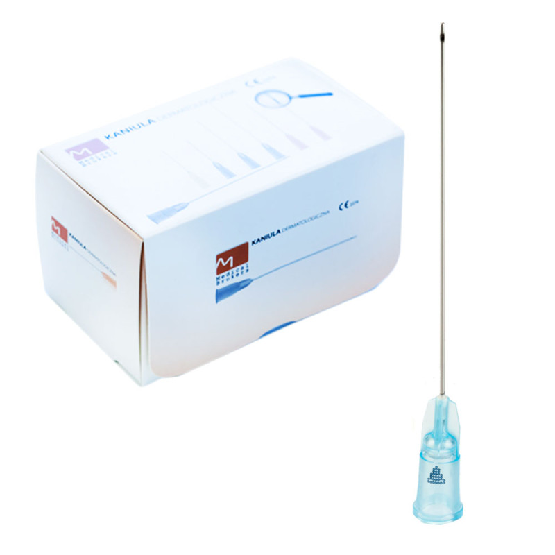 Kaniula dermatologiczna 22G 0,7mm x 50mm MB z igłą ostrą pilotującą 10szt