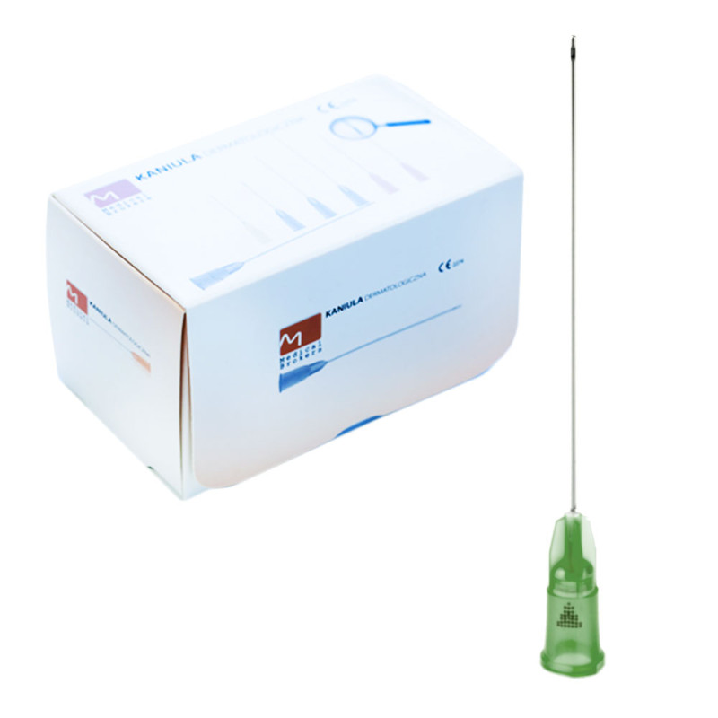 Kaniula dermatologiczna 21G 0,8mm x 50mm MB z igłą ostrą pilotującą 10szt