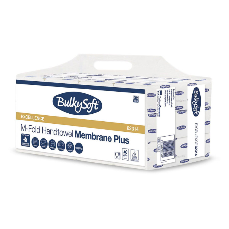 Duży ręcznik papierowy w listkach 21,5x32cm składany typu M-FOLD 1440szt biały 3 warstwy
