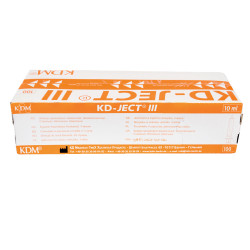 Strzykawka 10ml luer lock trzyczęściowa KD-JECT III 100szt