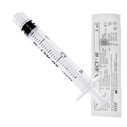 Strzykawka 2ml luer lock trzyczęściowa KD-JECT III 100szt