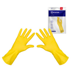 Rękawiczki gumowe L gospodarcze ż&oacute;łte lateksowe Ideall Yellow 1 para