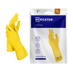 Rękawiczki gumowe XL gospodarcze ż&oacute;łte lateksowe Ideall Yellow 1 para