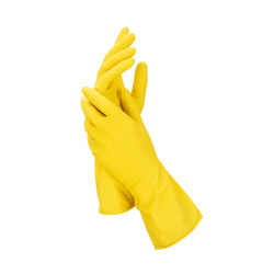 Rękawiczki gumowe XL gospodarcze ż&oacute;łte lateksowe Ideall Yellow 1 para