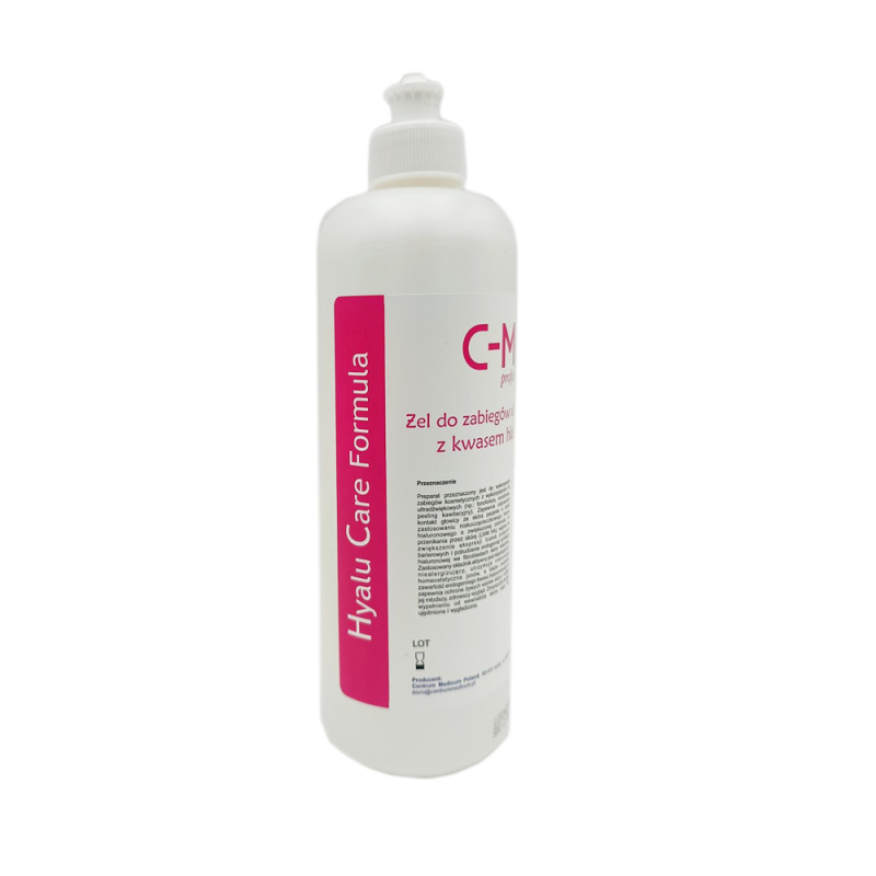 Żel do zabieg&oacute;w ultradźwiękowych C-Med-professional żel z kwasem hialuronowym 500ml 20szt