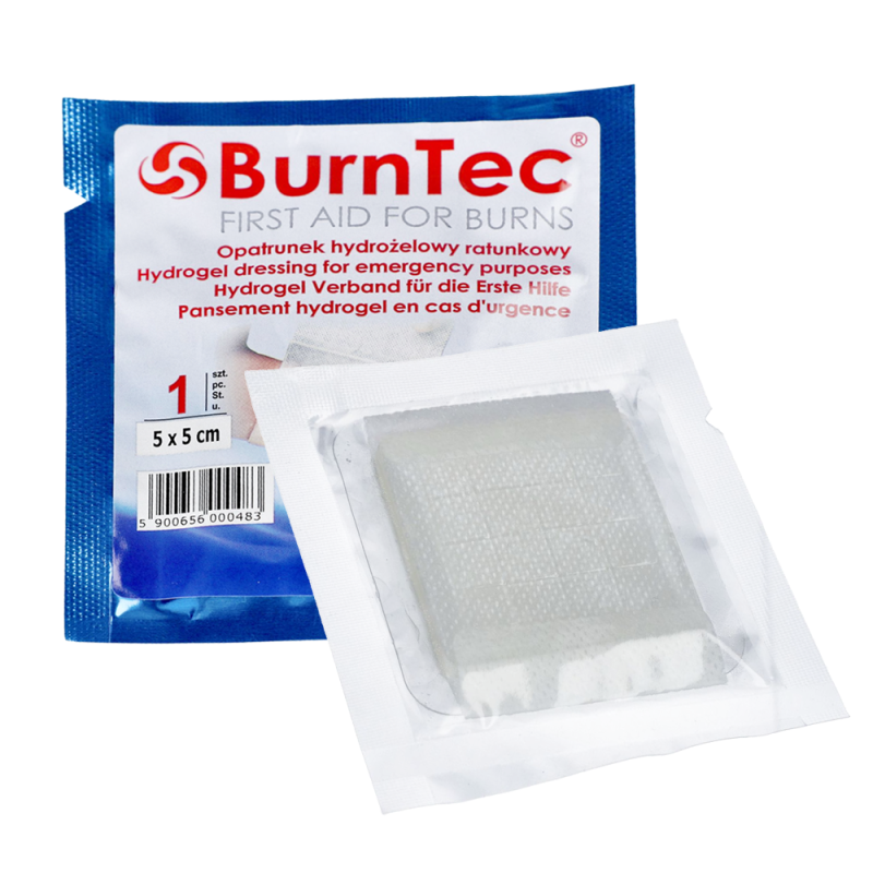 Opatrunek hydrożelowy ratunkowy 5cm x 5 cm BurnTec 1szt