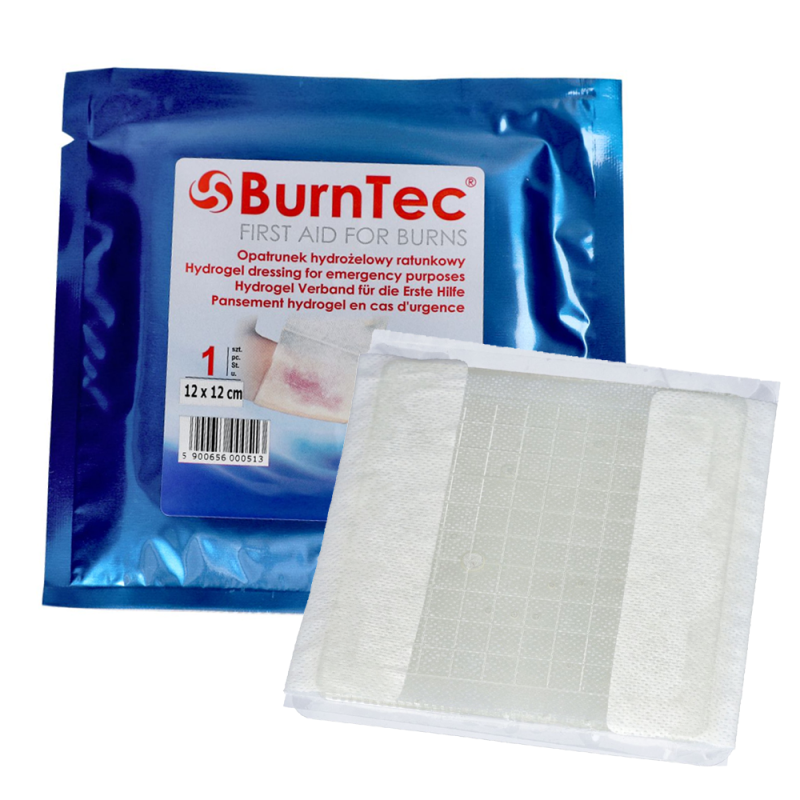 Opatrunek hydrożelowy ratunkowy 12cm x 12cm BurnTec 1szt