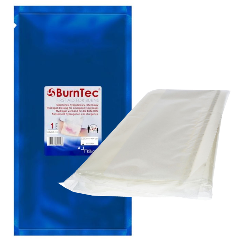 Opatrunek hydrożelowy ratunkowy 40cm x 60cm BurnTec 1szt