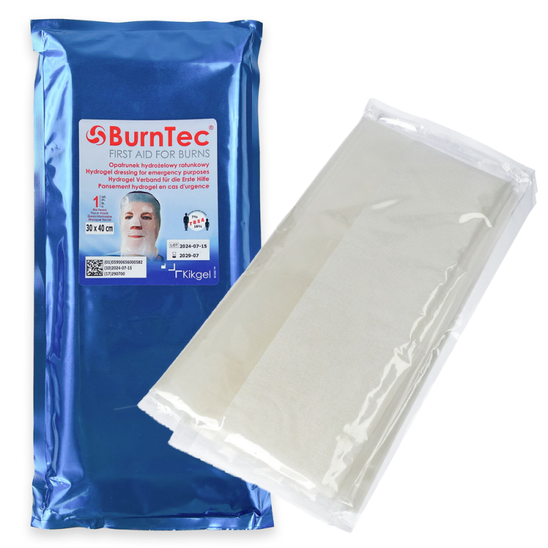 Opatrunek hydrożelowy ratunkowy na twarz 30cm x 40cm BurnTec 1szt