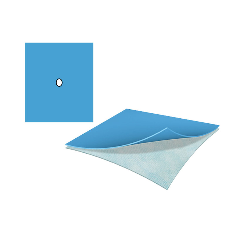 Serweta chirurgiczna 50cm x 60cm z otworem 7cm bez przylepca 60g 2w jałowa Alphatex 1szt