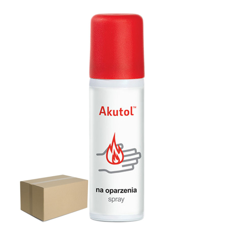 Spray na oparzenia Akutol na lekkie oparzenia 1 i 2 stopnia oraz oparzenia słoneczne 50ml 15szt