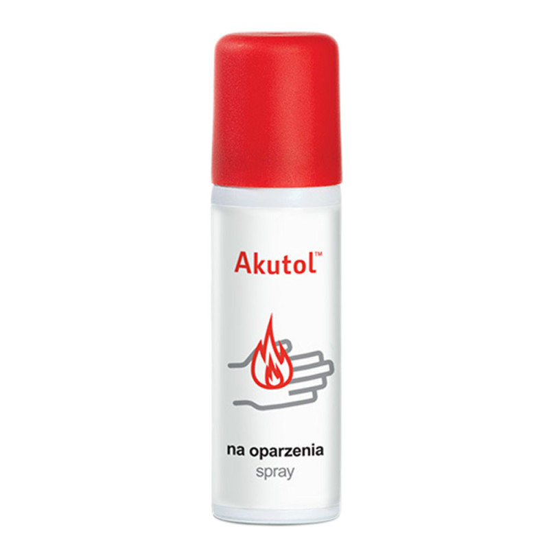 Spray na oparzenia Akutol na lekkie oparzenia 1 i 2 stopnia oraz oparzenia słoneczne 50ml 15szt