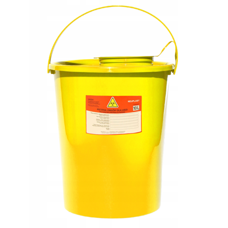 Pojemnik na odpady medyczne 10l ż&oacute;łty Neuplast 1szt