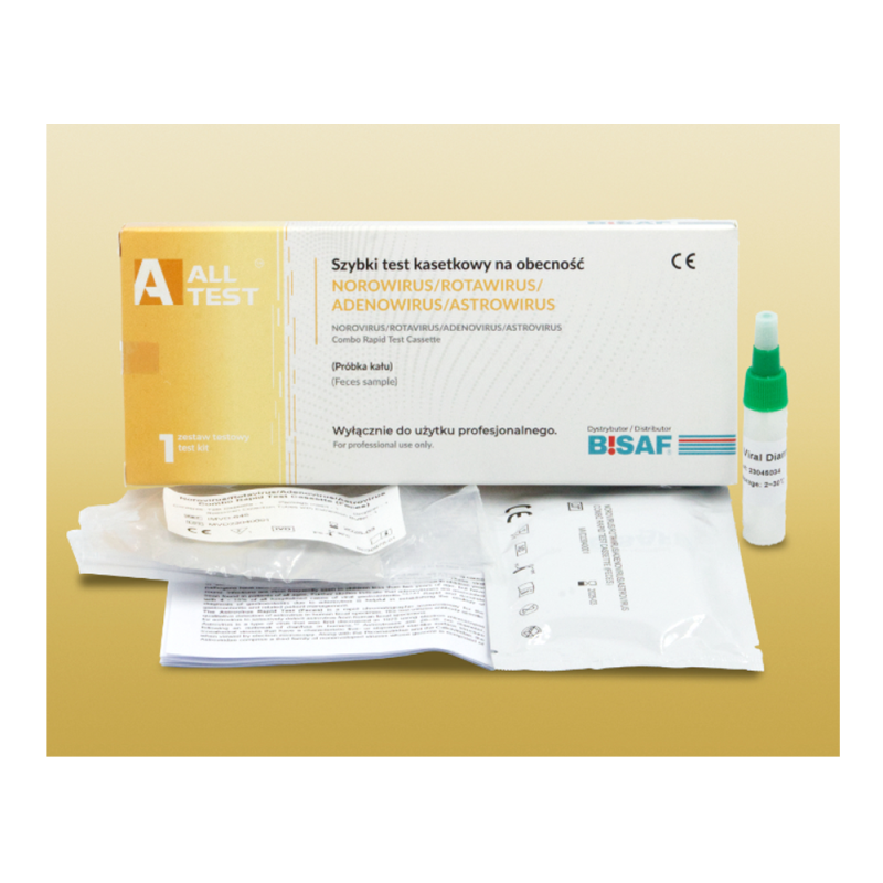Combo test na wirusy jelitowe 4w1 Norowirus, Rotawirus, Adenowirus, Astrowirus 1 szt