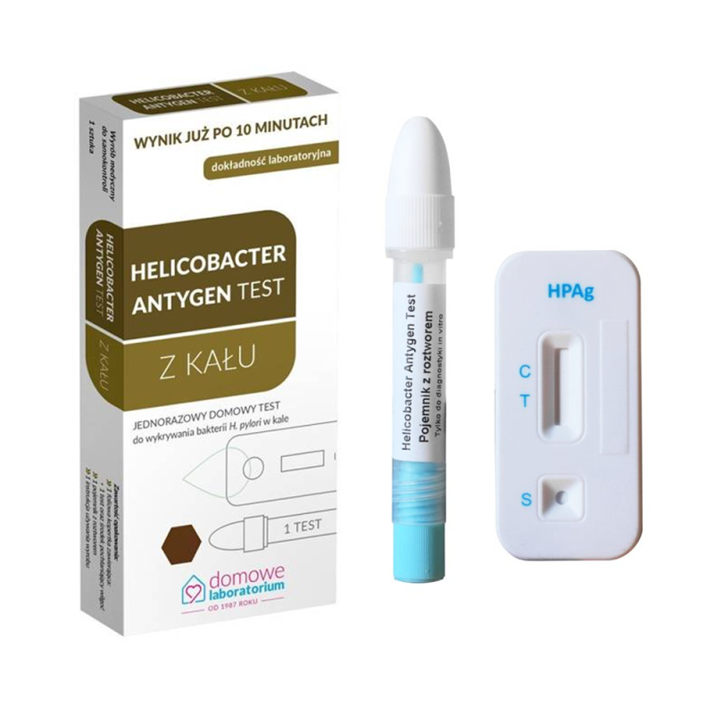 Helicobakter test - domowy test na antyciała bakterii Helicobacter Pylori z kału 1 szt