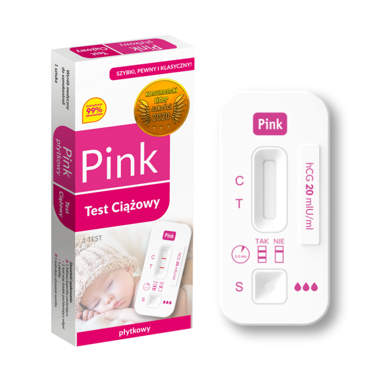 Test ciążowy płytkowy Pink 25 ml/U 1szt