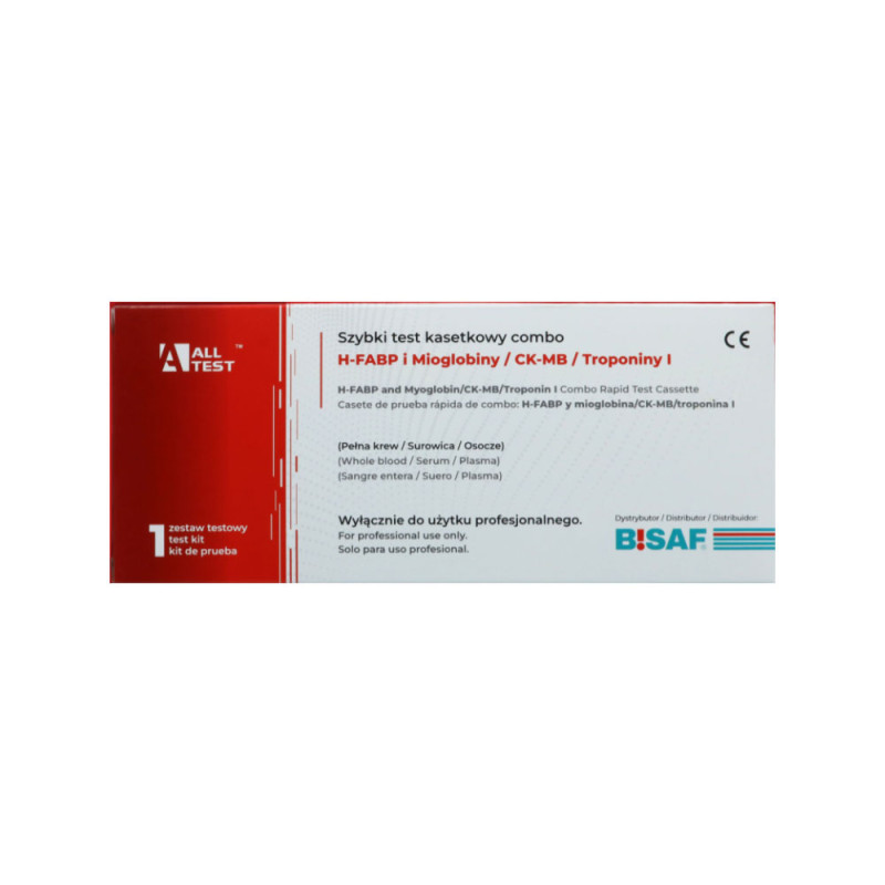 Combo test cardio - test kasetkowy na H-FABP i Mioglobiny / CK-MB / Troponiny I 100szt