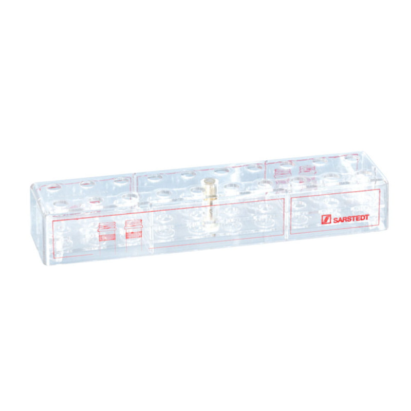 Stojak na probówki - mikroprobówki z zakrętka 20szt (10x2) 257mm x 62mm x 40mm 1 szt