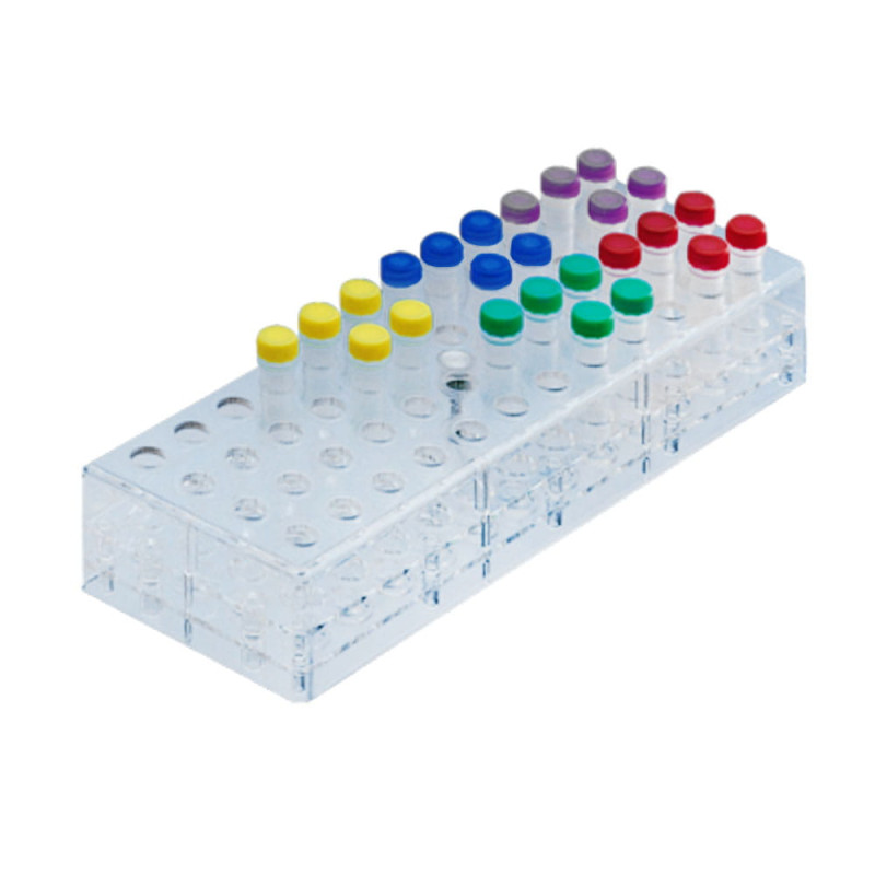 Stojak na prob&oacute;wki - mikroprob&oacute;wki z zakrętka 48szt (12x4) 257mm x 90mm x 40mm 1 szt