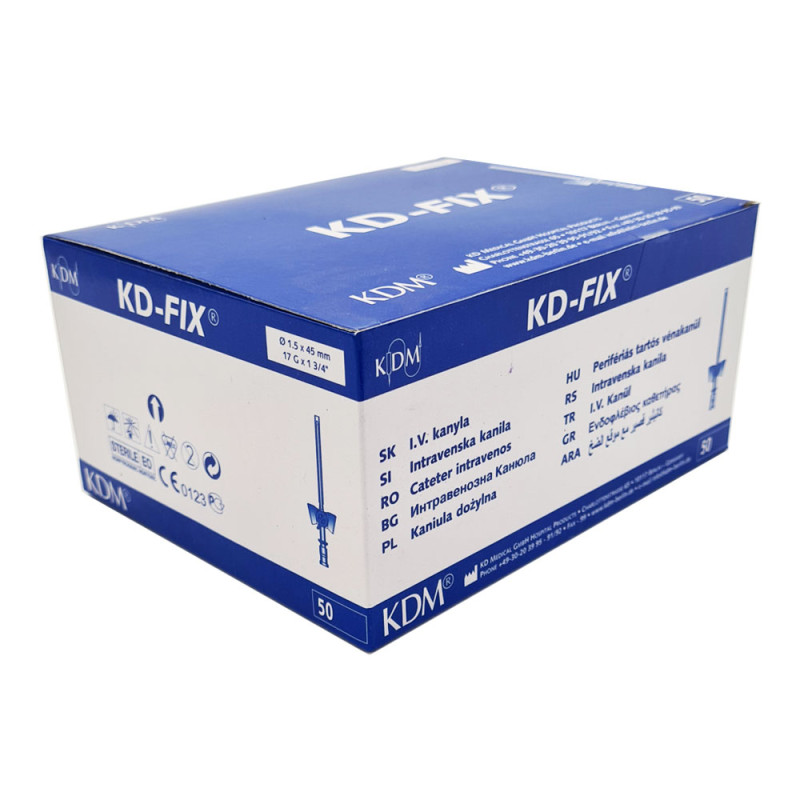 Wenflon biały 17G 1,5mm x 45mm kaniula dożylna KD-Fix 50szt