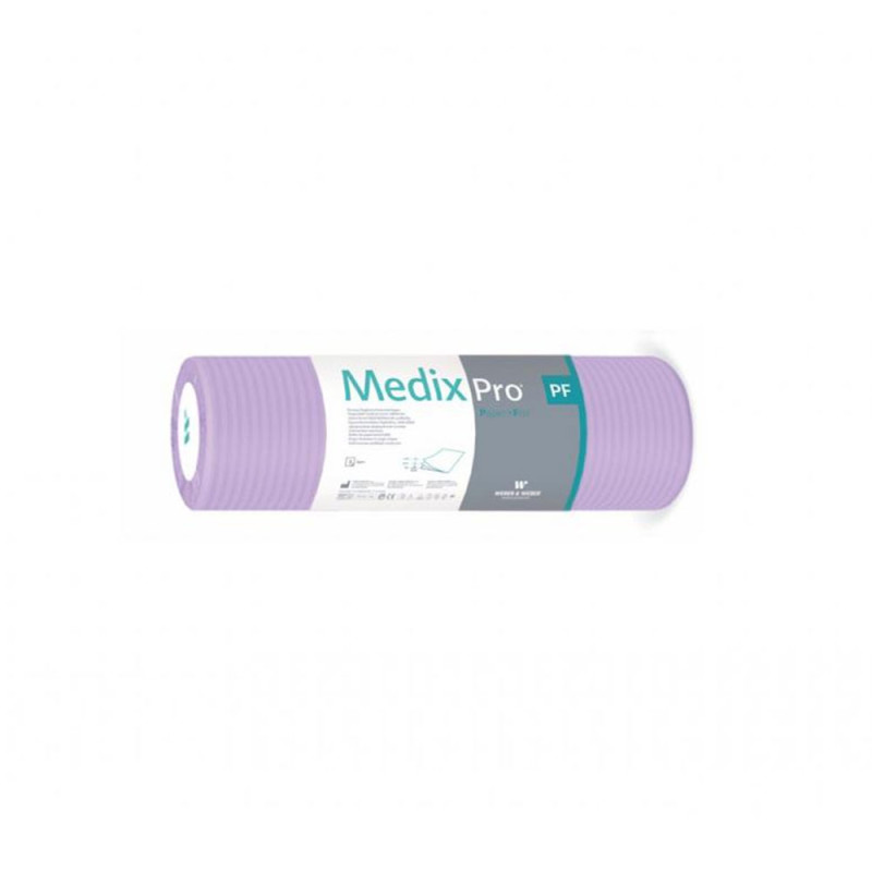 Podkład higieniczny na rolce 38cm x 50cm fioletowy podfoliowany 54g MedixPro 80szt