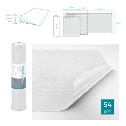 Podkład higieniczny na rolce 50cm x 50cm biały podfoliowany 54g MedixPro 80szt