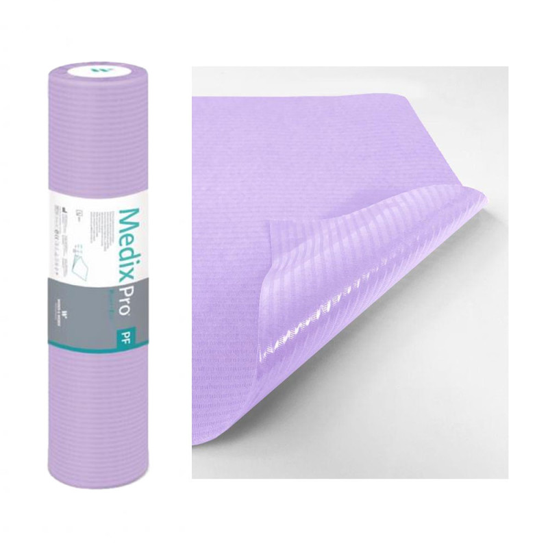 Podkład higieniczny na rolce 50cm x 50cm fioletowy podfoliowany 54g MedixPro 80szt