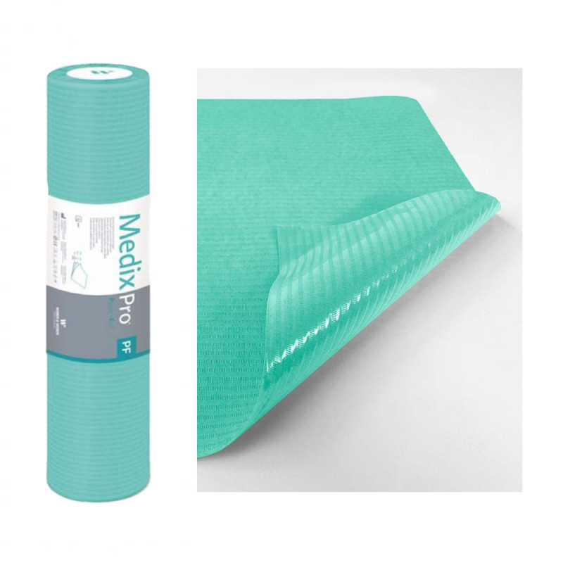 Podkład higieniczny na rolce 50cm x 50cm zielony podfoliowany 54g MedixPro 80szt