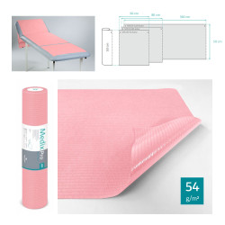 Podkład higieniczny na rolce 50cm x 50cm r&oacute;żowy podfoliowany 54g MedixPro 80szt