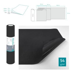 Podkład higieniczny na rolce 50cm x 50cm czarny podfoliowany 54g MedixPro 80szt