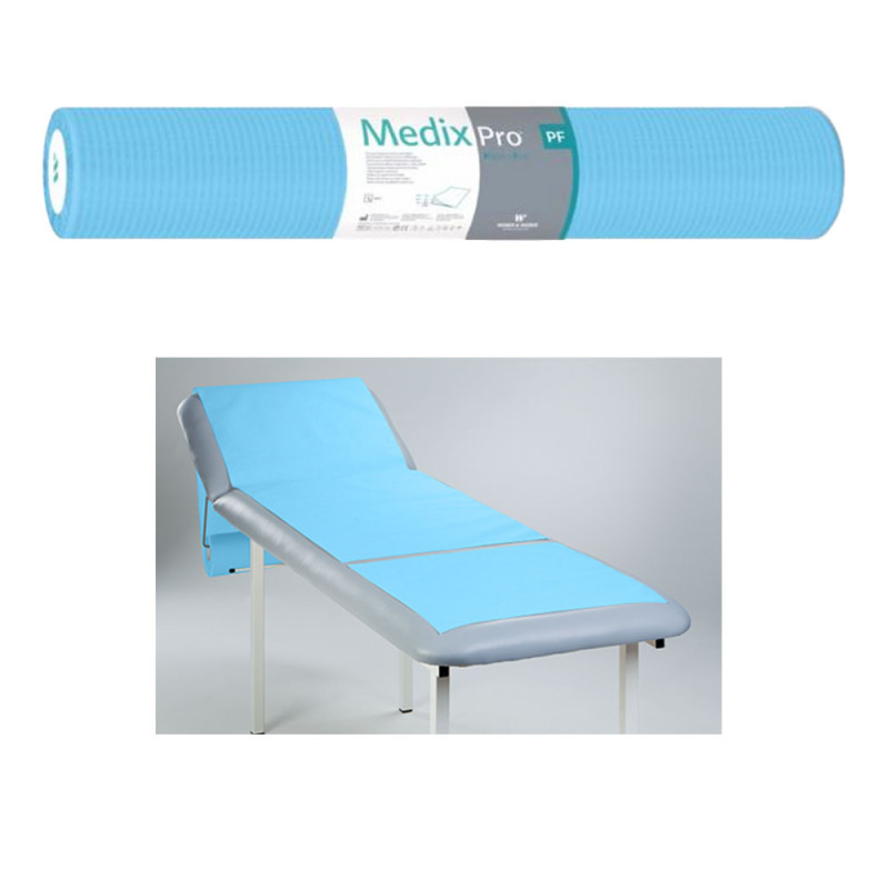 Podkład higieniczny na rolce 70cm x 50cm niebieski podfoliowany 54g MedixPro 80szt