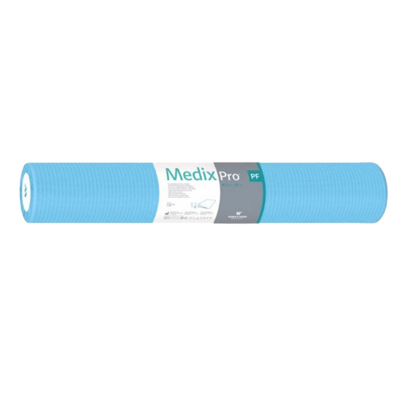 Podkład higieniczny na rolce 70cm x 50cm niebieski podfoliowany 54g MedixPro 80szt