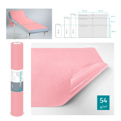 Podkład higieniczny na rolce 70cm x 50cm r&oacute;żowy podfoliowany 54g MedixPro 80szt