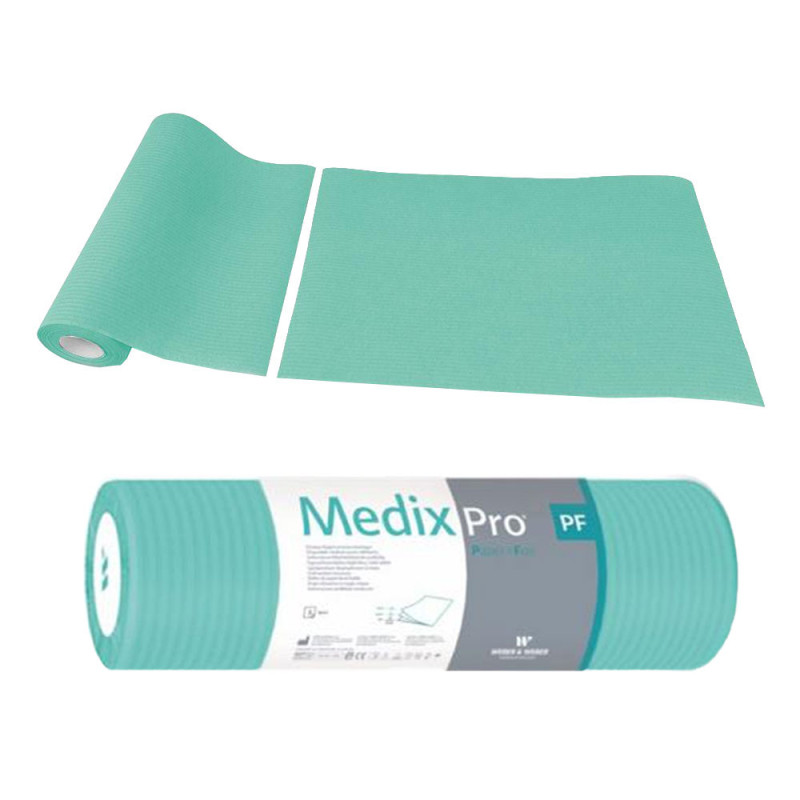 Podkład higieniczny na rolce 33cm x 50cm zielony podfoliowany 54g MedixPro 50szt