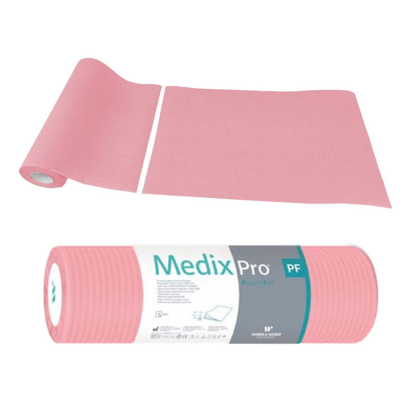 Podkład higieniczny na rolce 33cm x 50cm r&oacute;żowy podfoliowany 54g MedixPro 50szt